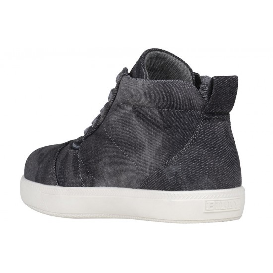 BILLY DR II visok čevelj s kratko zadrgo - W - Black Acid Wash